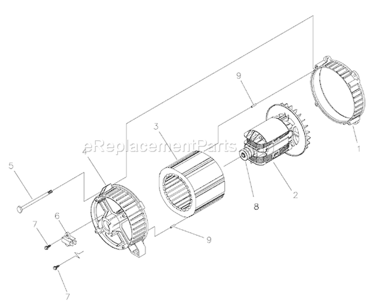 Alternator(206497) Diagram and Parts List for 030430-0  Briggs and Stratton Generator